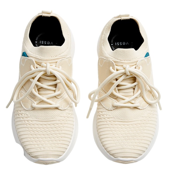 Vessi Linen Beige Everyday Move Waterproof Women’s Sneakers - Picture 2 of 14